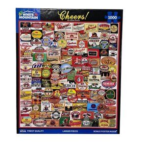 White Mountain Cheers 1000-Piece Puzzle 24" X 30" Vintage Beer Advertisements